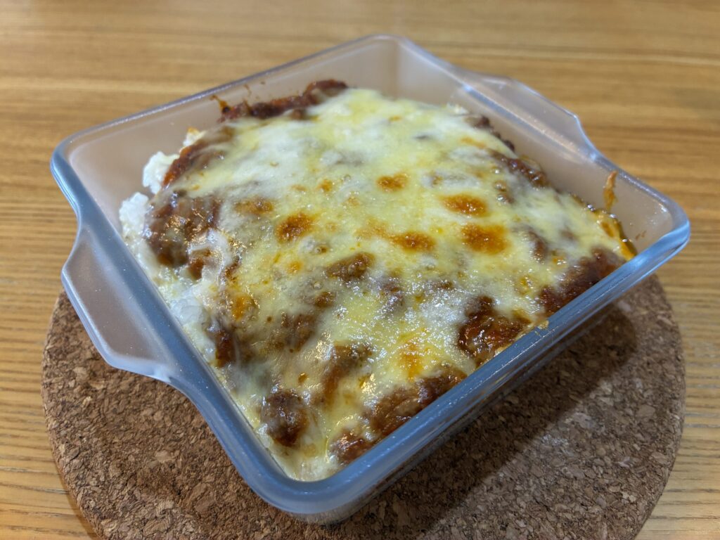 セラベイクスクエアロースターSで作ったミートドリア