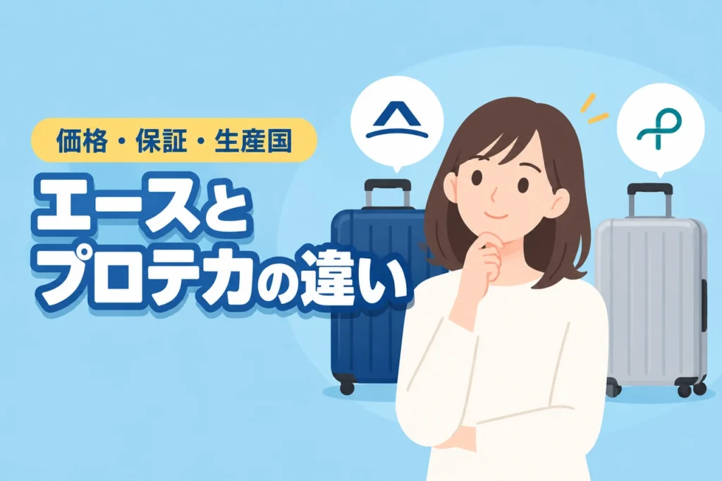 エースとプロテカの違いを3つの視点で比較！価格・保証・生産国を徹底解説（記事のアイキャッチ画像）