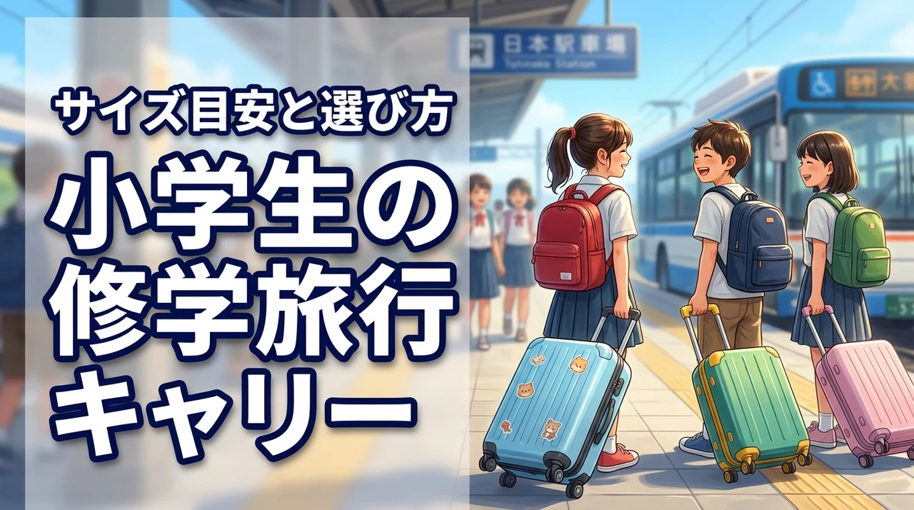 小学生の修学旅行キャリーケースは使える?サイズ目安と選び方3つのポイント