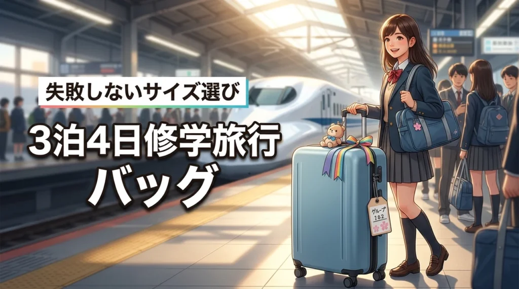 キャリーバッグ3泊4日修学旅行で迷ったら？サイズ選びの失敗を防ぐ条件