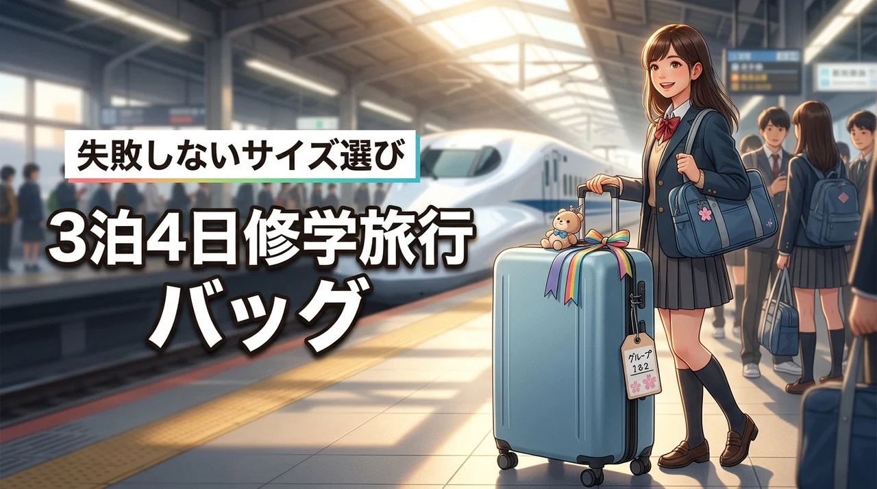 キャリーバッグ3泊4日修学旅行で迷ったら？サイズ選びの失敗を防ぐ条件