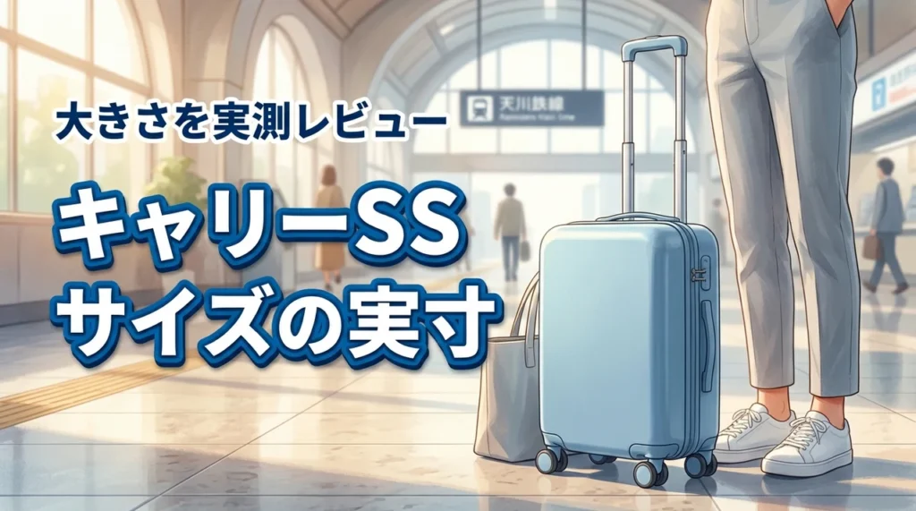 キャリーケースSSサイズはどれくらい？実寸53×35×22.5cmを実測レビュー