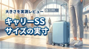 キャリーケースSSサイズはどれくらい?実寸53×35×22.5cmを実測レビュー