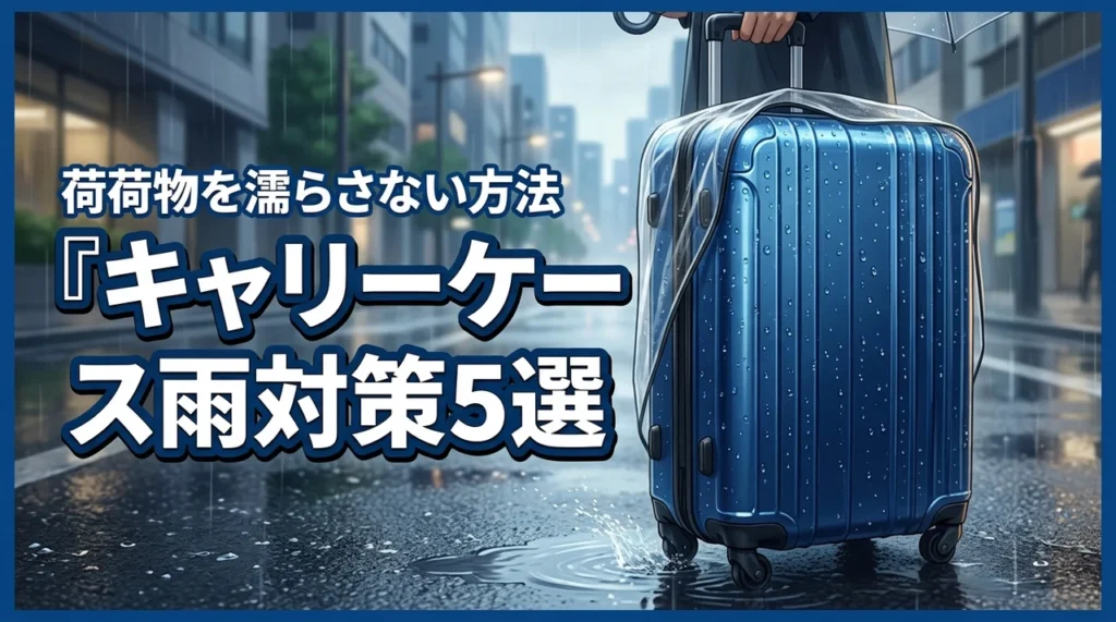 キャリーケースの雨の日対策5選！荷物を濡らさない方法と選び方