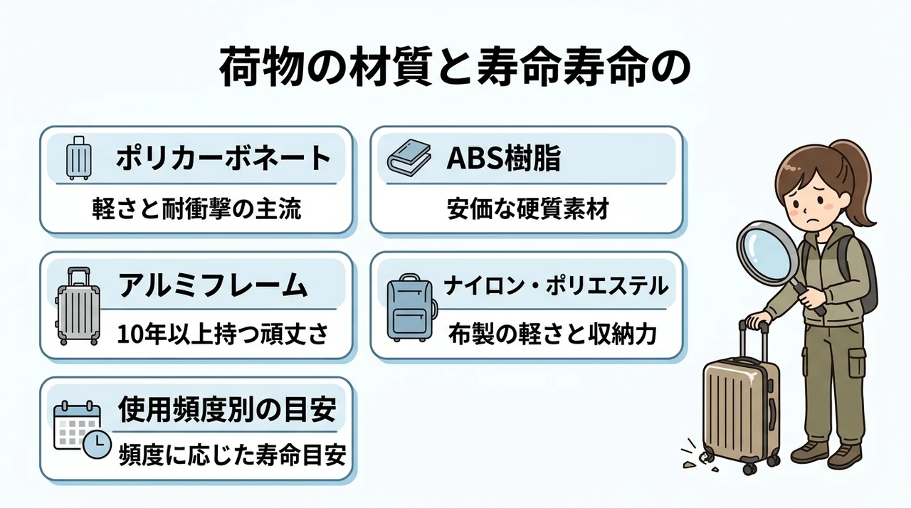 素材と使用頻度で変わる寿命の違い