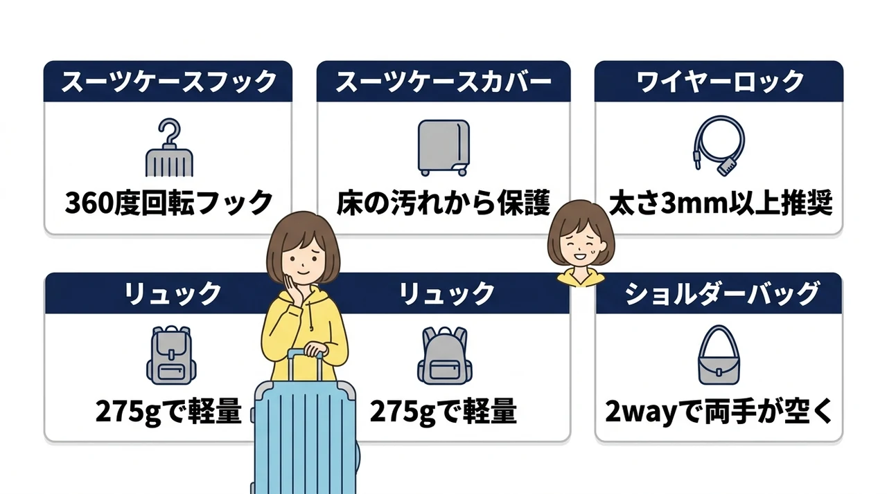 キャリーケースのトイレ問題を解決する便利グッズ5選