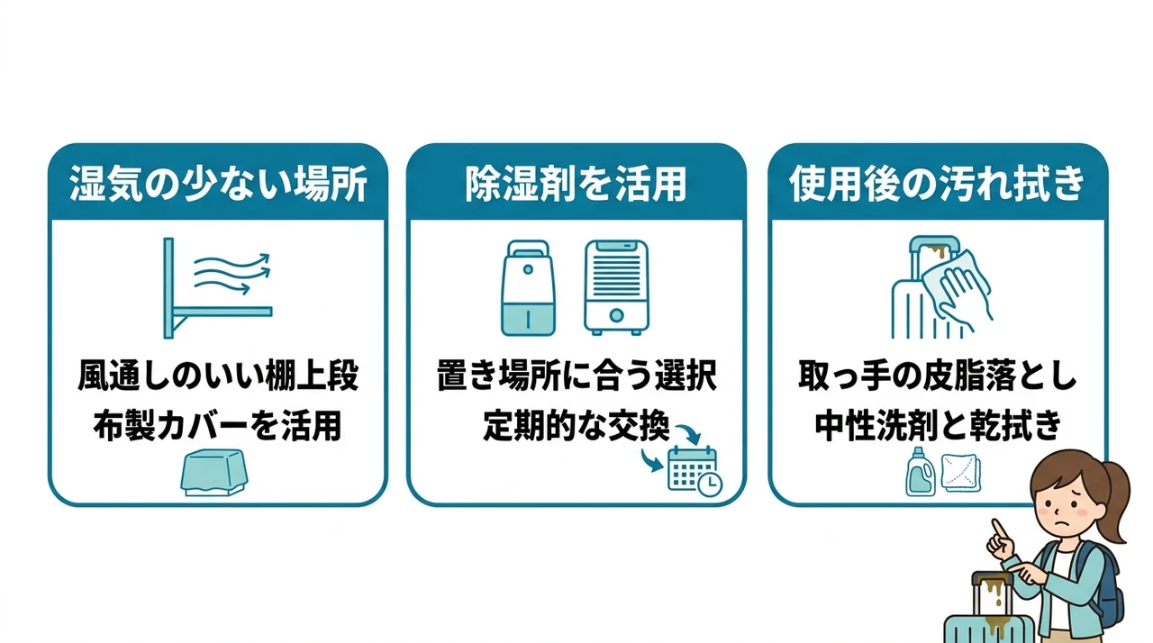 ベタベタを再発させない保管方法