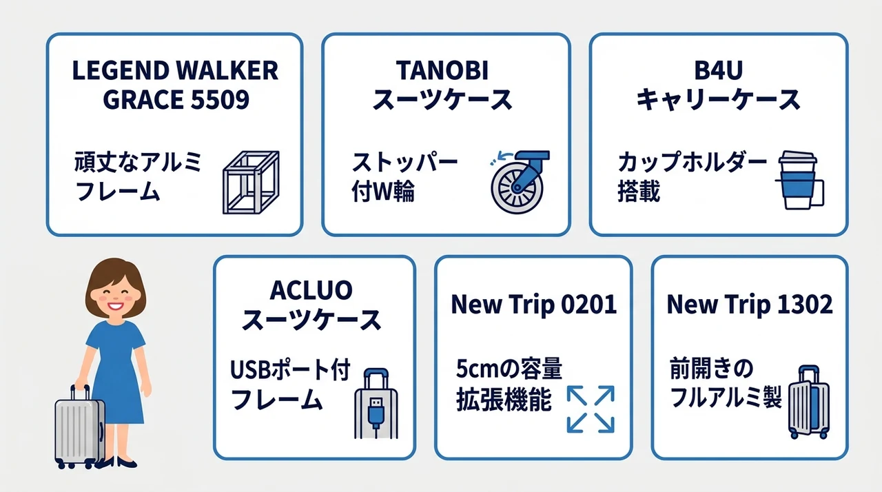フレームタイプのキャリーケースおすすめ6選