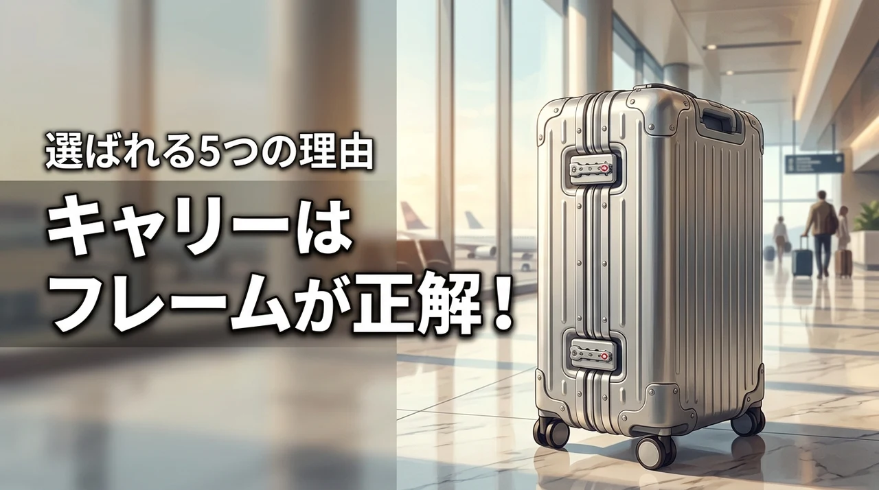 キャリーケースはチャックじゃないフレームタイプが正解!選ばれる5つの理由