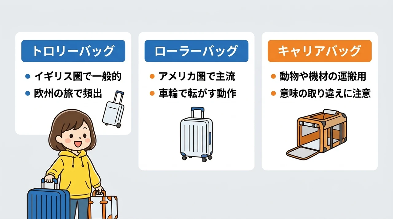 海外で通じるスーツケースの英語表現