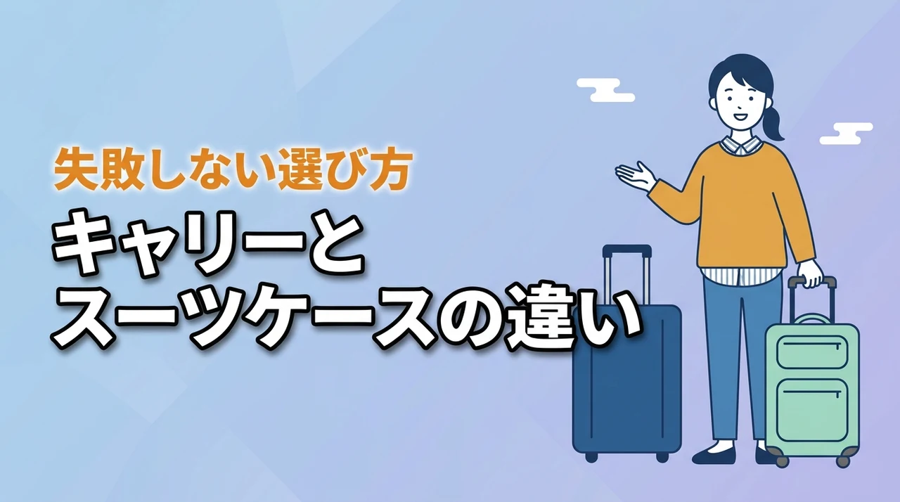 キャリーケースとスーツケースの違いを3分で解説!失敗しない選び方