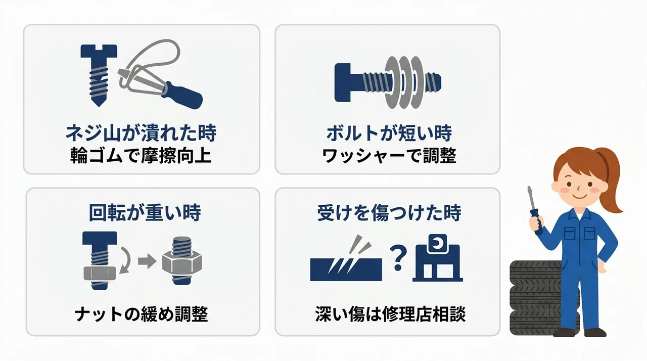 自分でタイヤ交換する際のトラブルと対処法