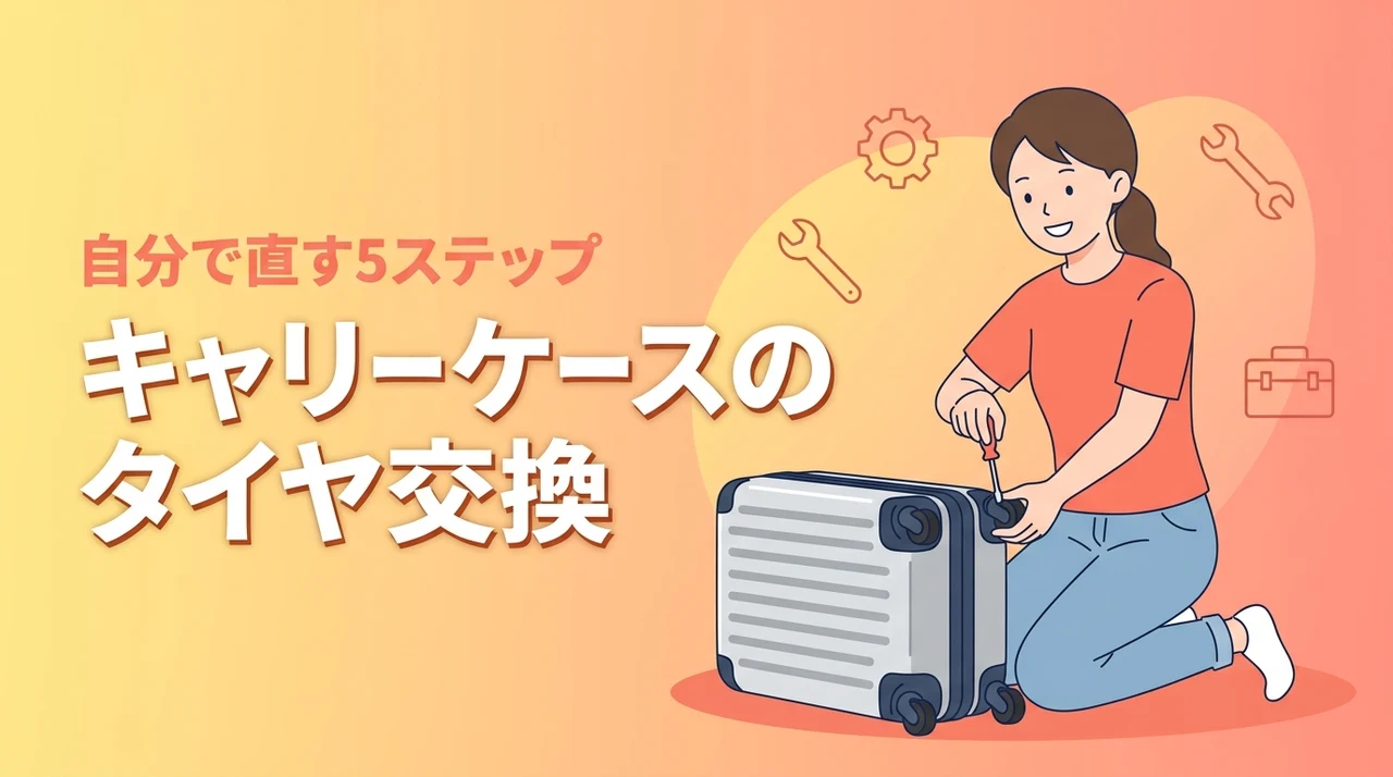 キャリーケースのタイヤ交換を自分でやる手順と必要な工具・部品を5ステップで解説