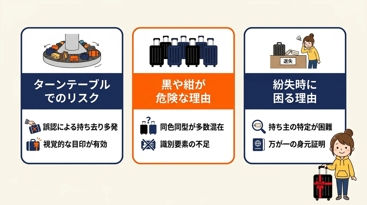 キャリーケースの間違い防止はなぜ必要か