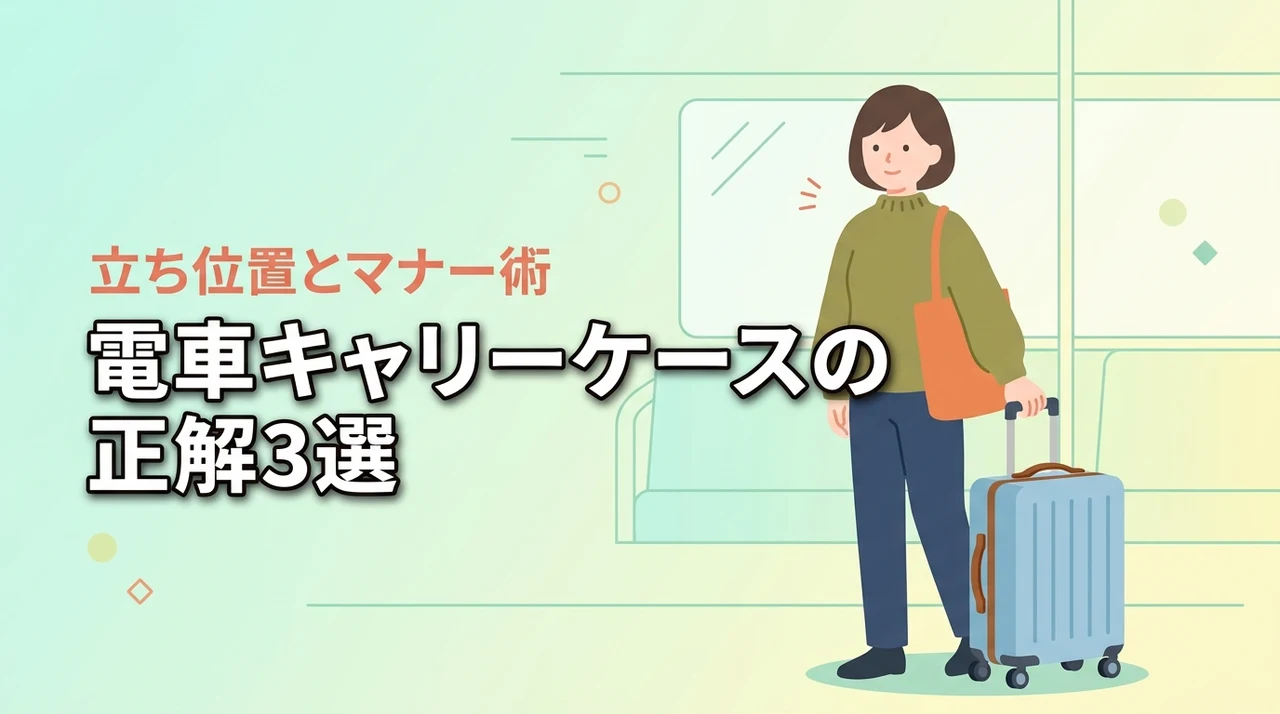 電車でキャリーケースを置く場所の正解3選!迷惑をかけない立ち位置とマナー