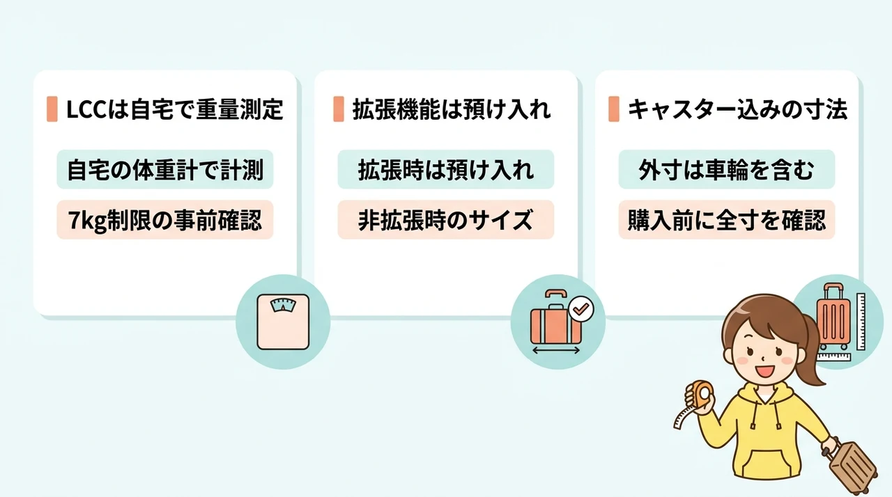 機内持ち込みの容量選びで失敗しないコツ