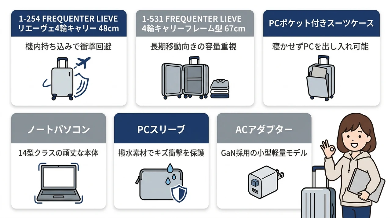 パソコン持ち運びにおすすめのキャリーケース6選
