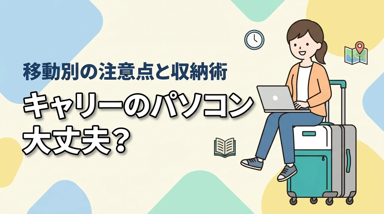 キャリーケースのパソコンは大丈夫?移動手段別の注意点と収納のコツ