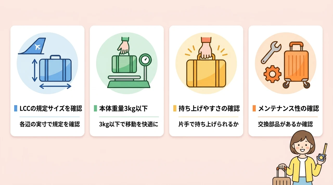 失敗しないキャリーケース選びのチェックポイント