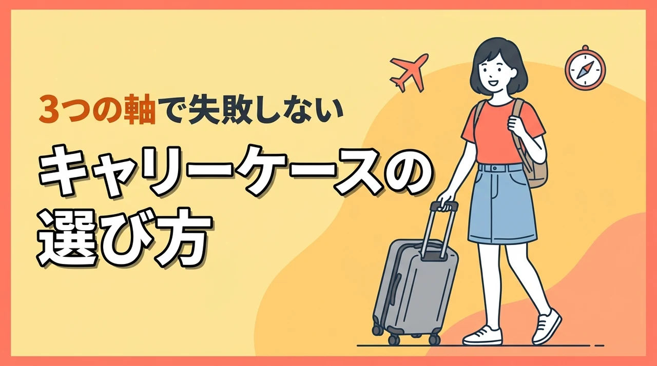 キャリーケースの選び方は3つの軸で決まる!サイズ・素材・機能の完全比較