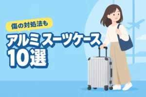 アルミ スーツケース おすすめ10選!選び方と傷の対処法も解説(記事のアイキャッチ画像)