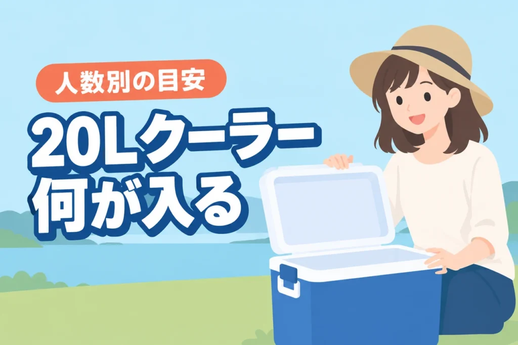 クーラーボックス20Lはどのくらい入る？人数別の容量目安と選び方（記事のアイキャッチ画像）
