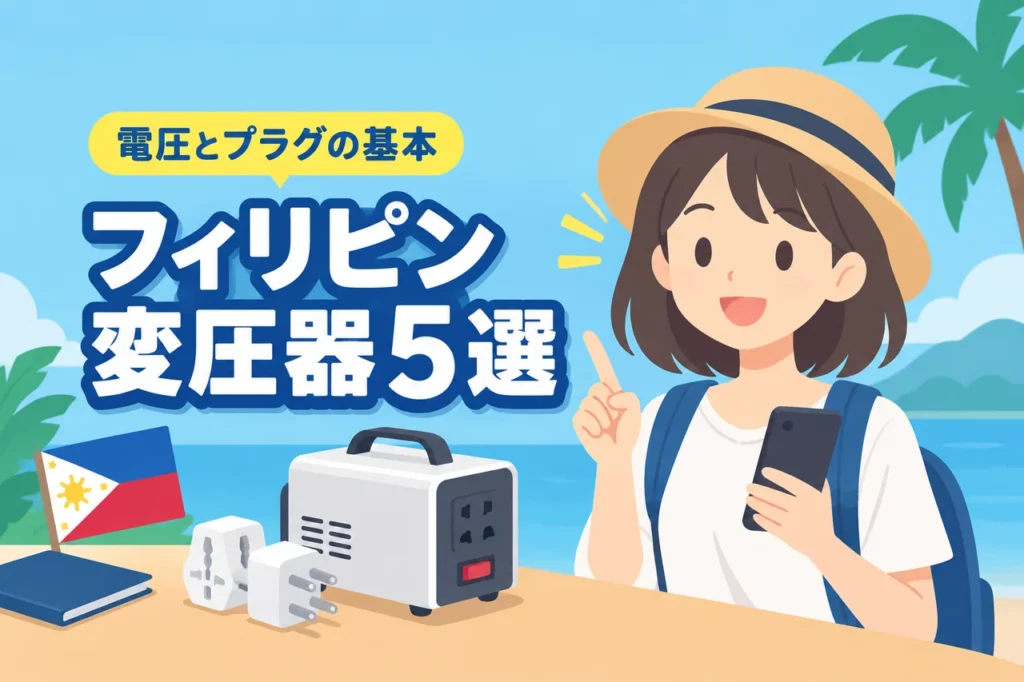 フィリピンの変圧器おすすめ5選電圧・プラグの基本と選び方（記事のアイキャッチ画像）