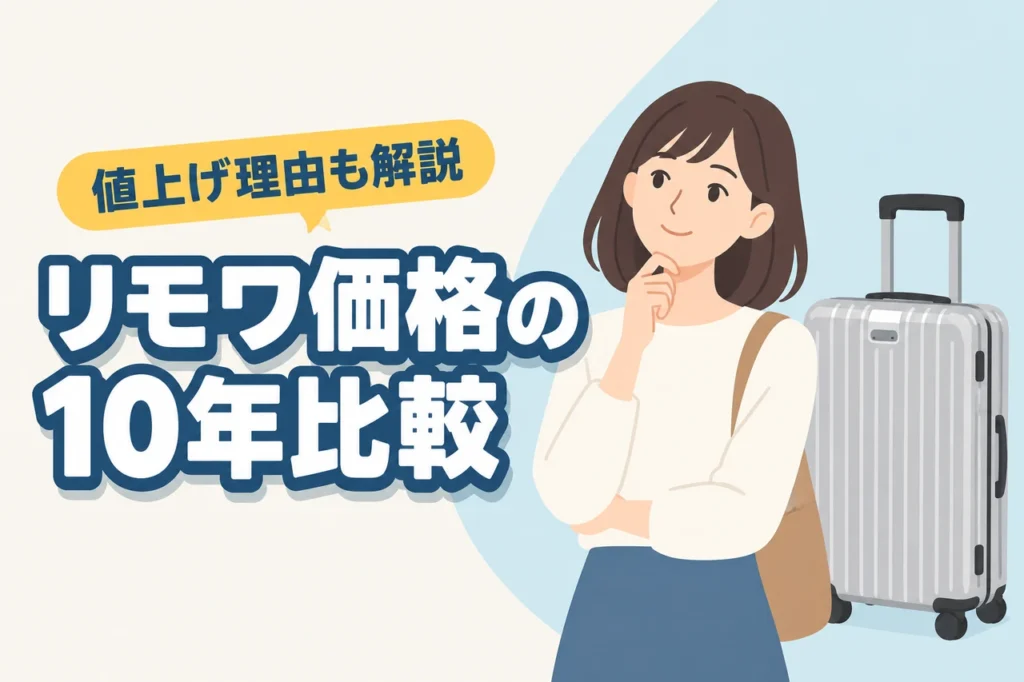 リモワ スーツケースの10年前の価格は？現在との差と値上げ理由を徹底比較（記事のアイキャッチ画像）