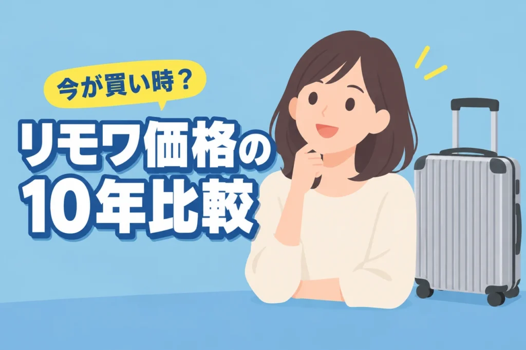 リモワ スーツケース 10年前 価格はいくら？今との差と買い時を解説（記事のアイキャッチ画像）