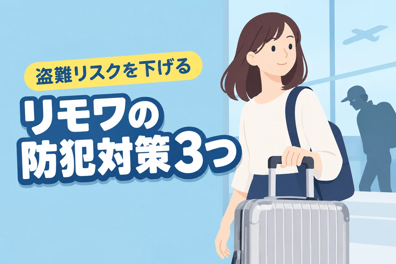 リモワは狙われやすい？盗難リスクを下げる3つの防犯対策（記事のアイキャッチ画像）