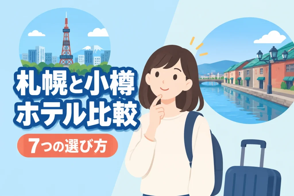 札幌と小樽のホテルはどっちが正解？移動・観光で比較する7つの選び方（記事のアイキャッチ画像）