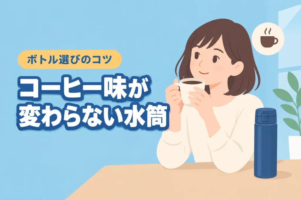 コーヒーの味が変わらない水筒はある？味が変わりにくいボトルの選び方を解説（記事のアイキャッチ画像）