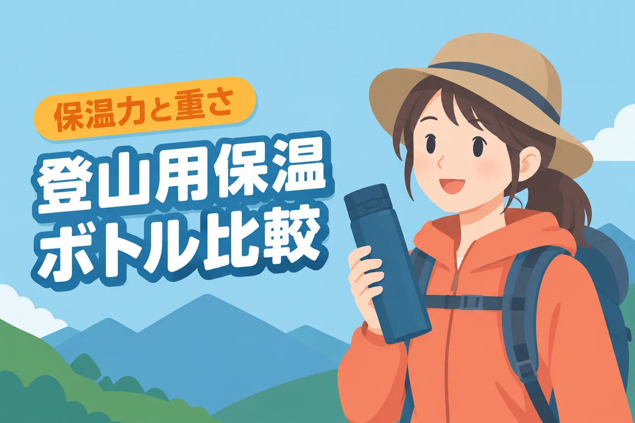 登山用の保温ボトルはどれが最強？保温力・重さ・使いやすさを比較（記事のアイキャッチ画像）