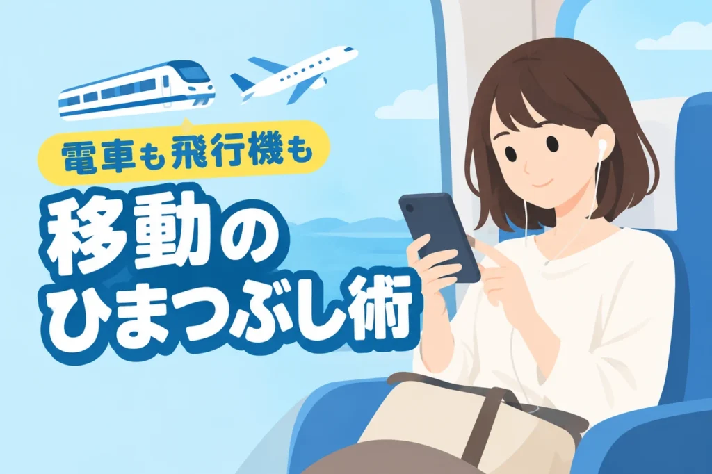 旅行の移動時間、何する？電車や飛行機で楽しめる暇つぶしアイデア（記事のアイキャッチ画像）